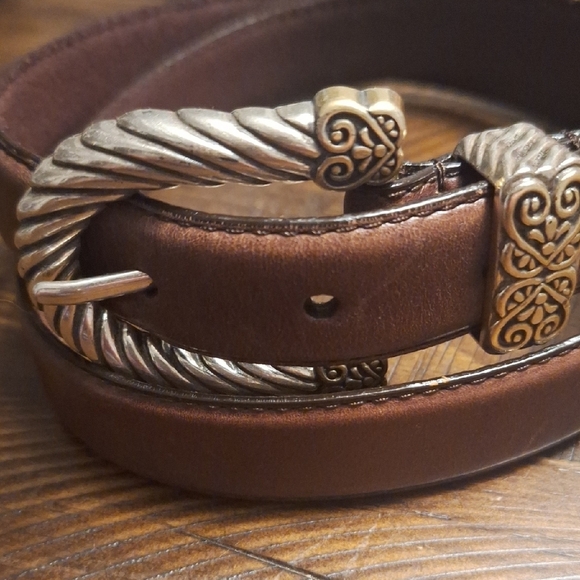 Women's Brown Leather Belt - Picture 2 of 7